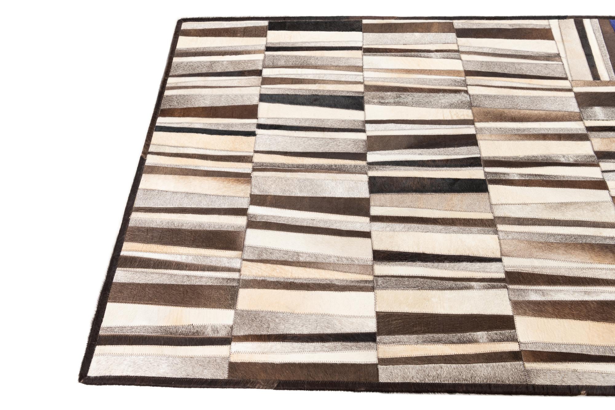 4' x 6' Cowhide Leather Rug