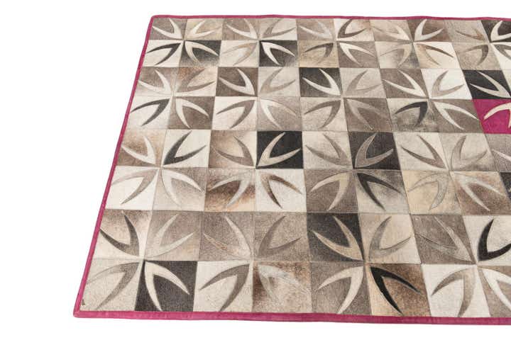 4' x 5' 10 Cowhide Leather Rug