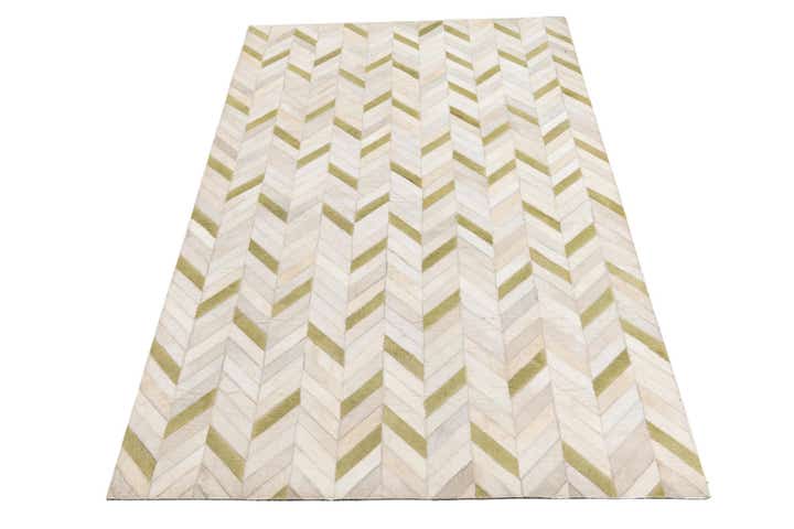 4' x 5' 10 Cowhide Leather Rug