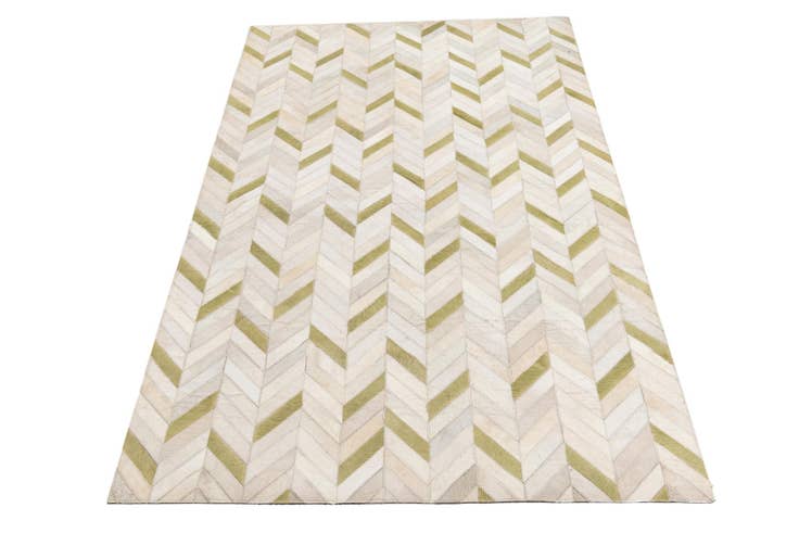 Detail image of 4' x 5' 10 Cowhide Leather Rug