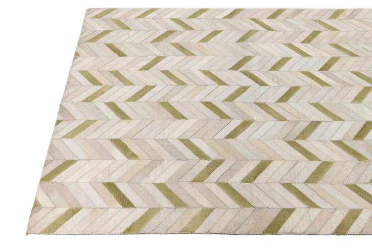 Detail image of 4' x 5' 10 Cowhide Leather Rug