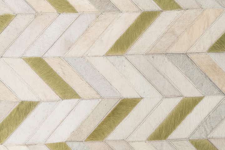 4' x 5' 10 Cowhide Leather Rug