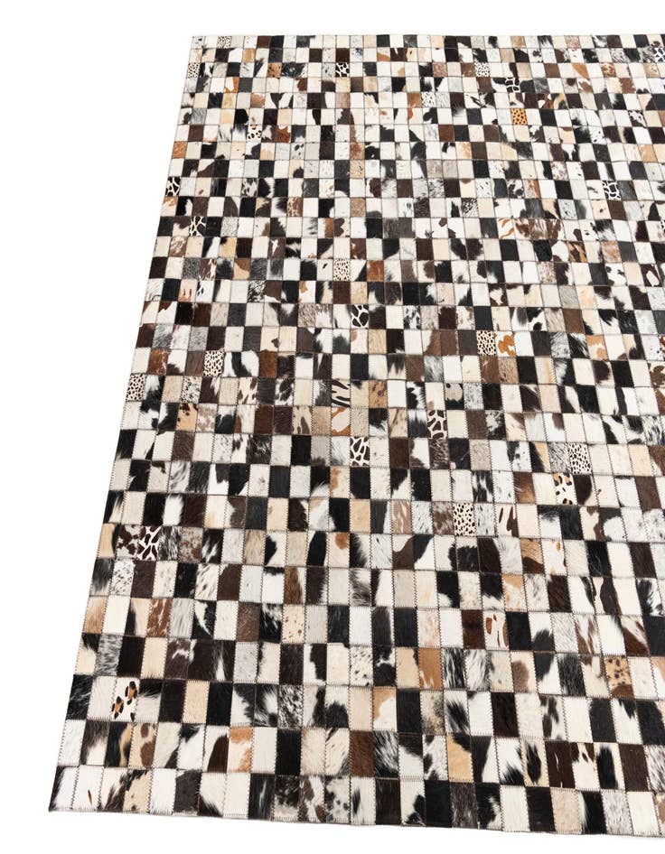 Detail image of 5' 1 x 8' 1 Cowhide Leather Rug