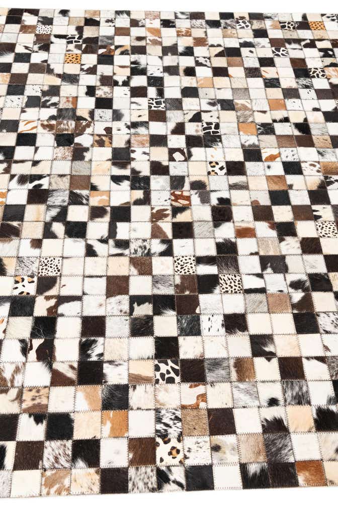 5' 1 x 8' 1 Cowhide Leather Rug