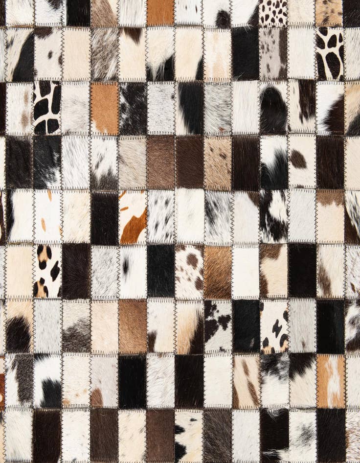 Detail image of 5' 1 x 8' 1 Cowhide Leather Rug