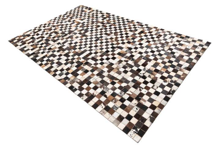 5' 1 x 8' 2 Cowhide Leather Rug