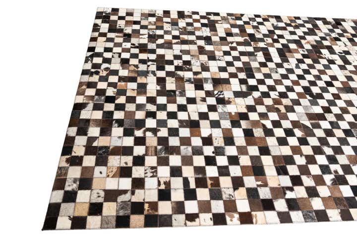 5' 1 x 8' 2 Cowhide Leather Rug