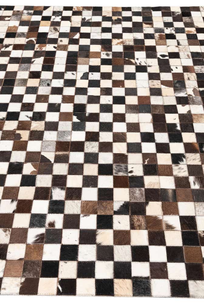 5' 1 x 8' 2 Cowhide Leather Rug