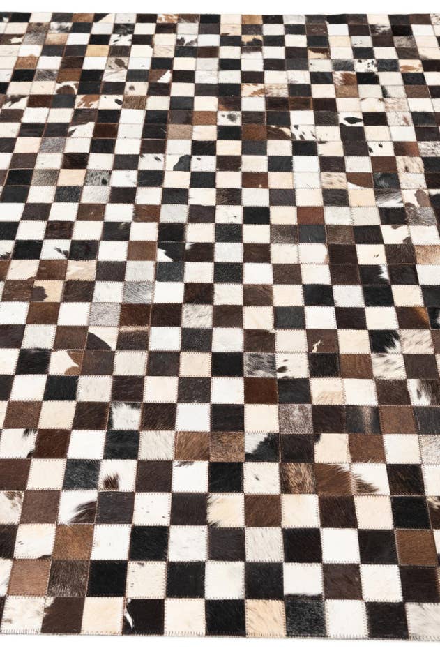 Detail image of 5' 1 x 8' 2 Cowhide Leather Rug