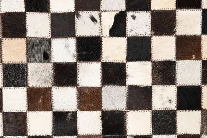 5' 1 x 8' 2 Cowhide Leather Rug