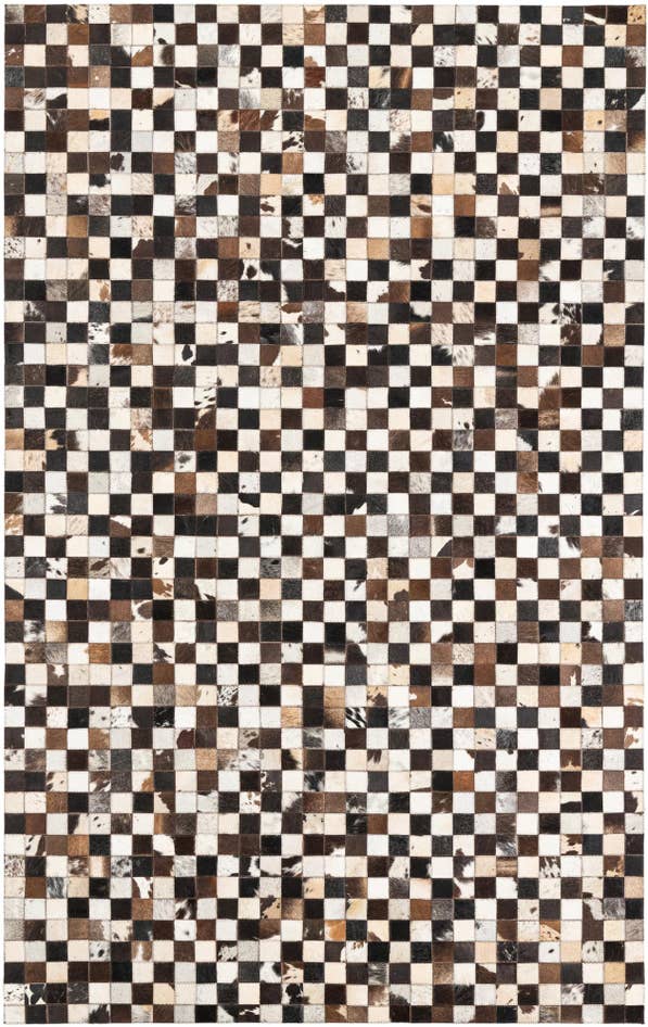 Detail image of 5' 1 x 8' 2 Cowhide Leather Rug