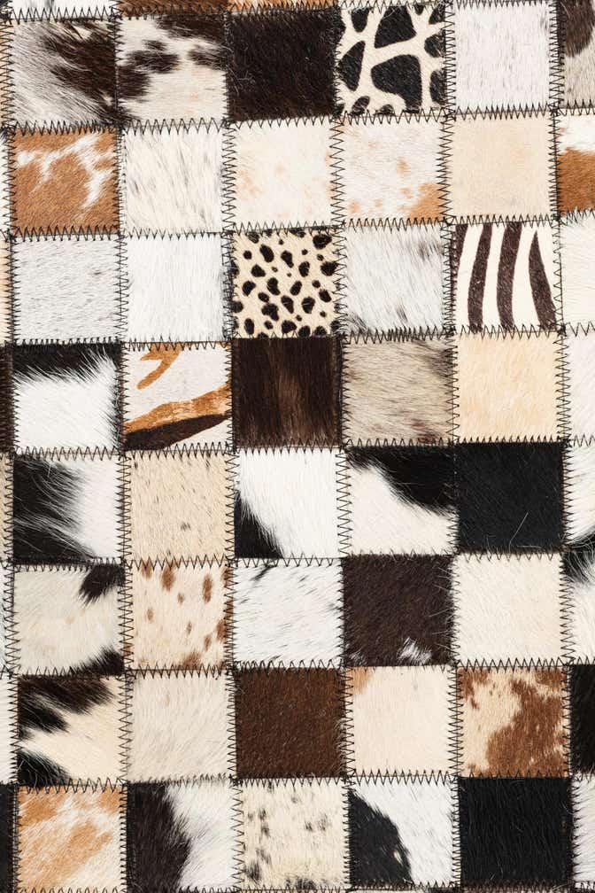 5' 1 x 8' Cowhide Leather Rug