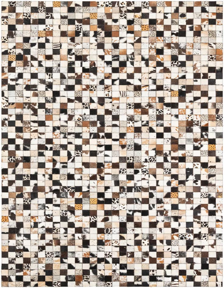 Detail image of 5' 1 x 8' Cowhide Leather Rug