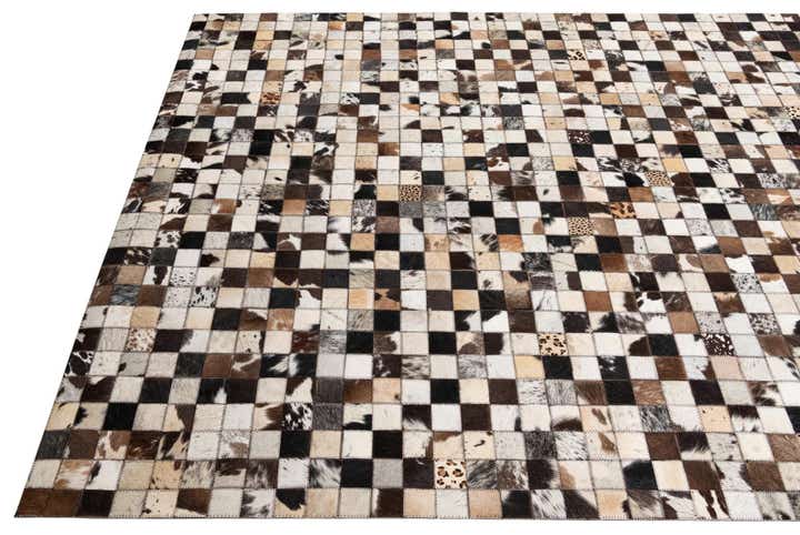 5' x 8' Cowhide Leather Rug