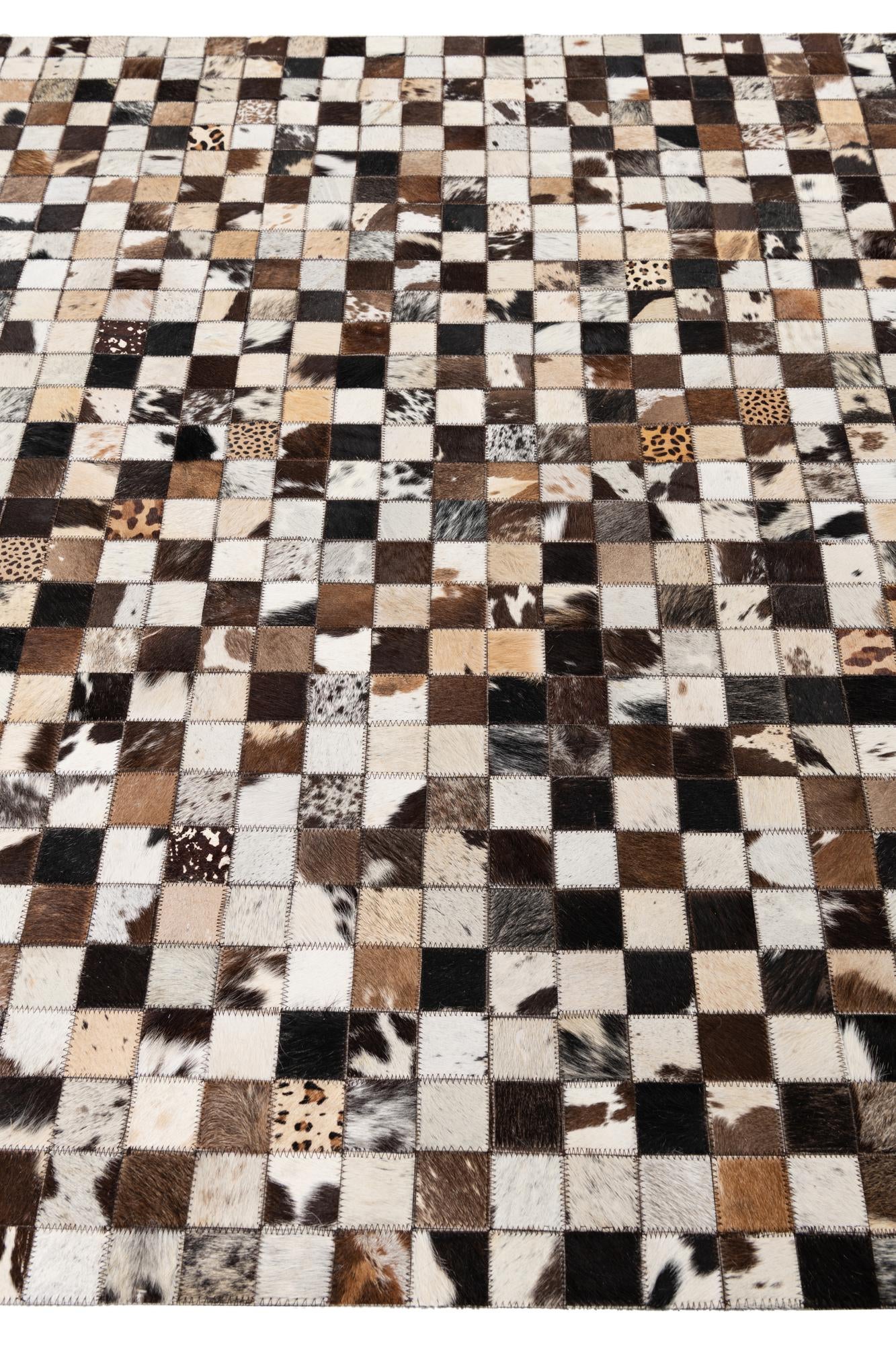 5' x 8' Cowhide Leather Rug