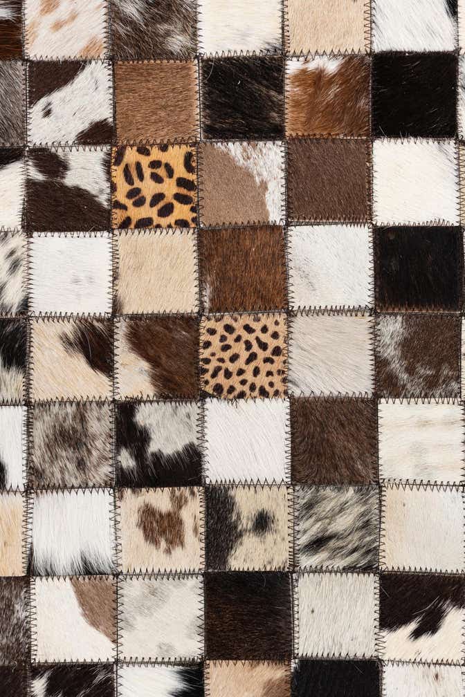 5' x 8' Cowhide Leather Rug