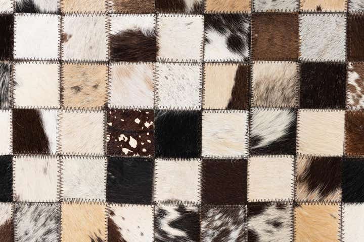 5' x 8' Cowhide Leather Rug