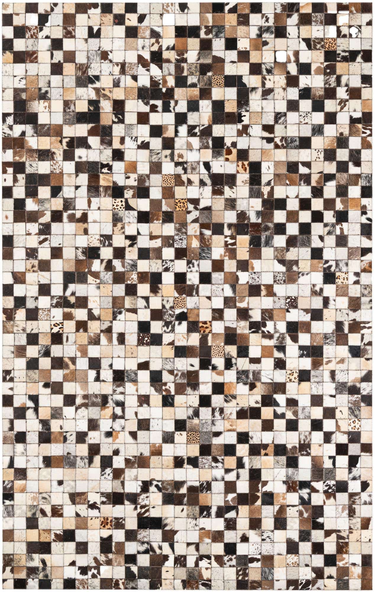 5' x 8' Cowhide Leather Rug