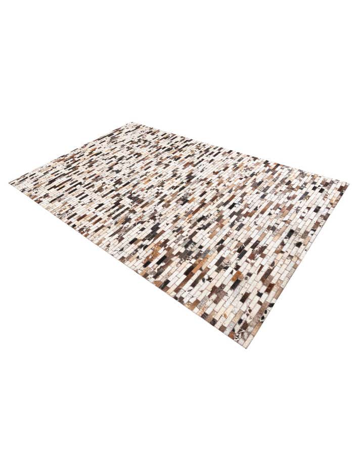 5' 3 x 8' Cowhide Leather Rug