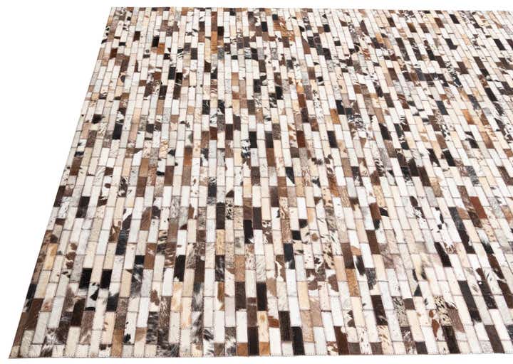 5' 3 x 8' Cowhide Leather Rug