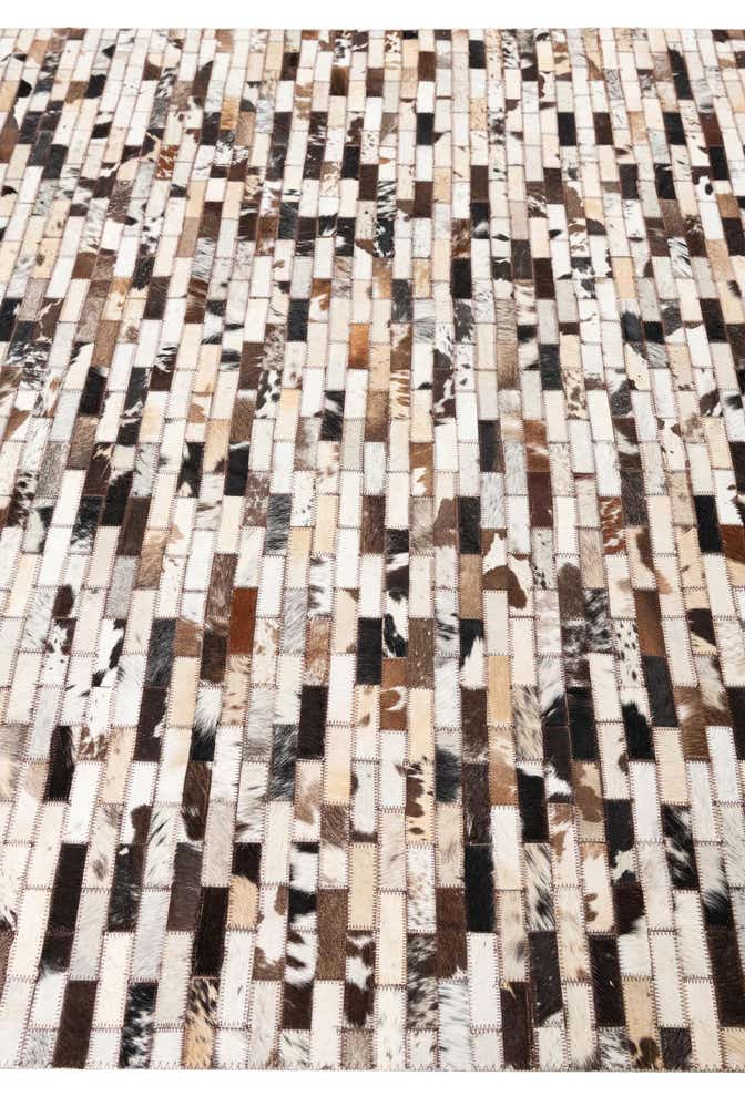 5' 3 x 8' Cowhide Leather Rug