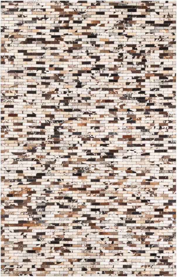 Detail image of 5' 3 x 8' Cowhide Leather Rug