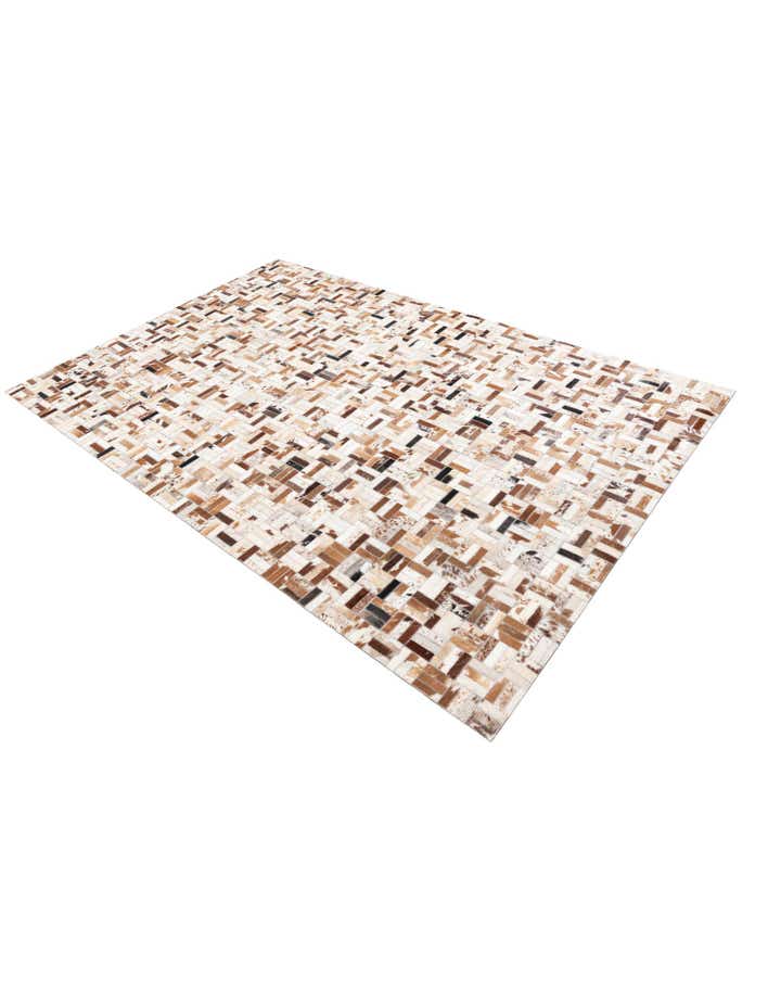 5' x 8' Cowhide Leather Rug