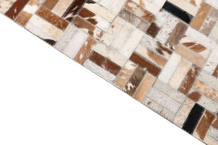 5' x 8' Cowhide Leather Rug