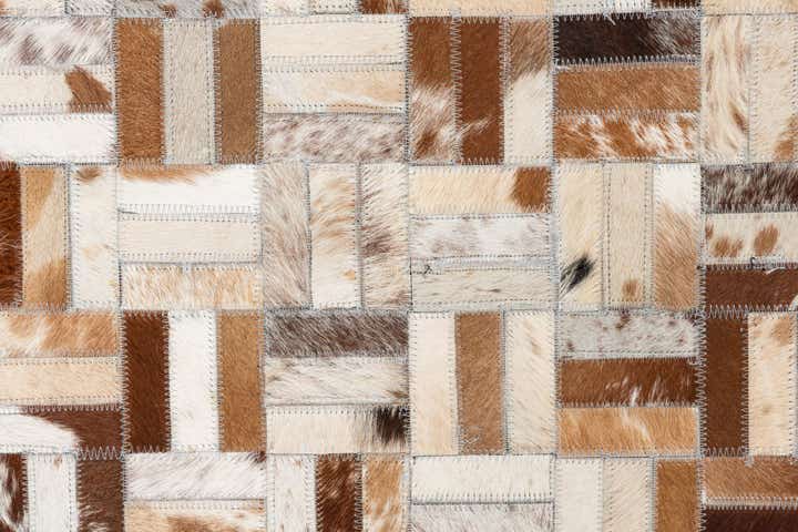 5' x 8' Cowhide Leather Rug