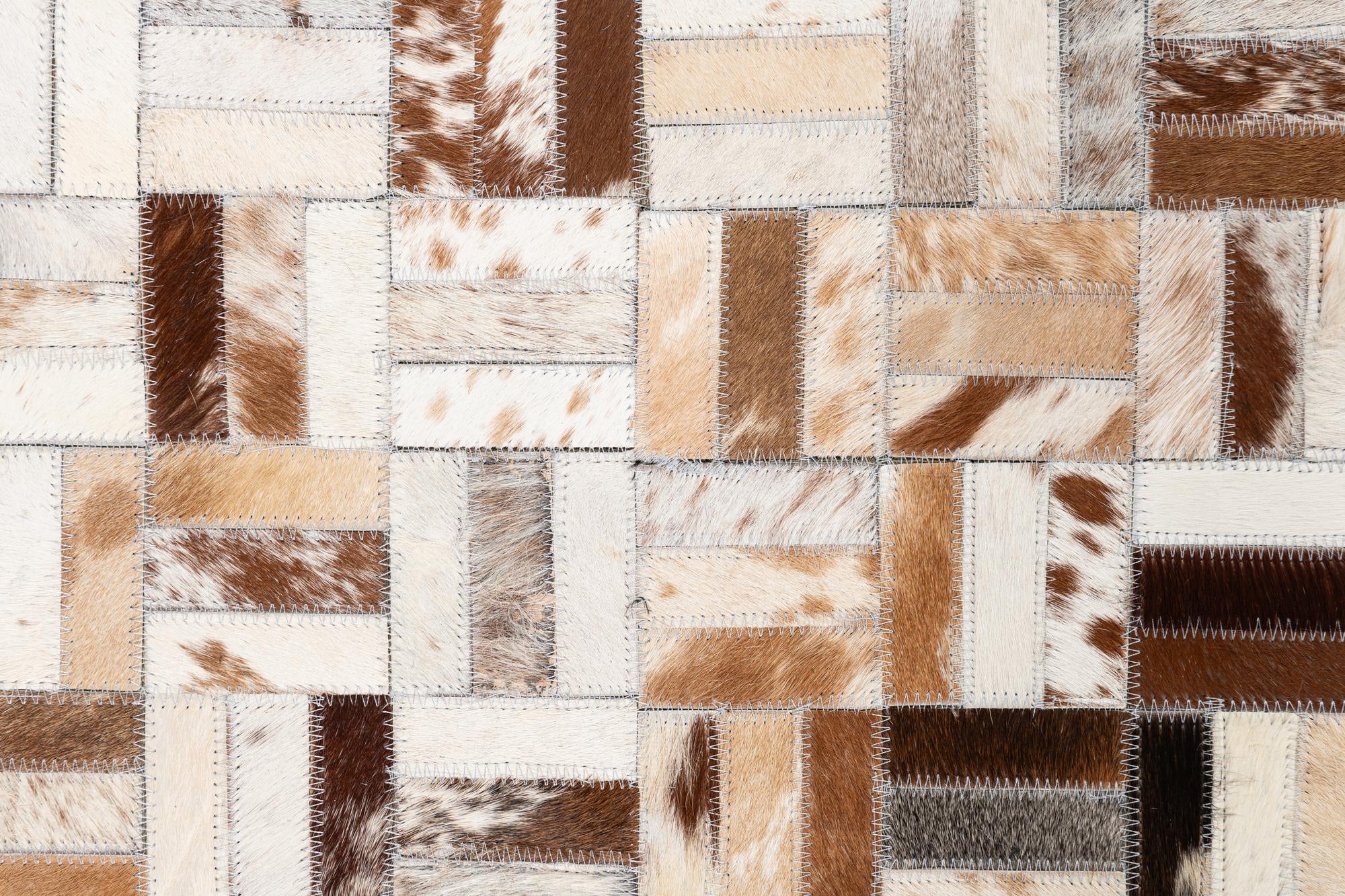 5' x 8' Cowhide Leather Rug