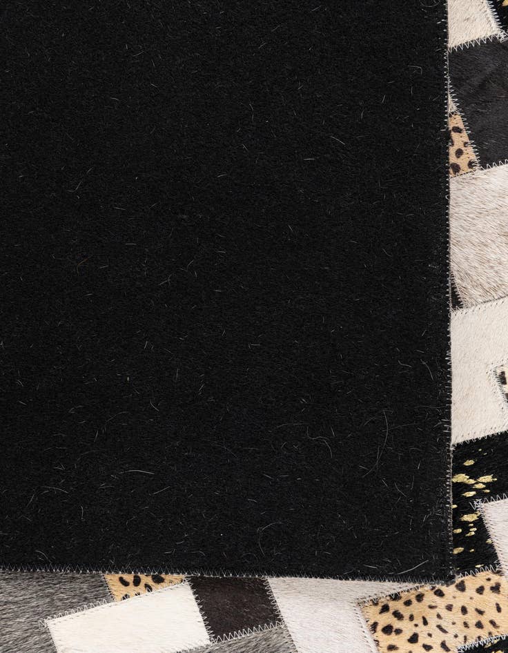 Detail image of 5' x 7' 10 Cowhide Leather Rug