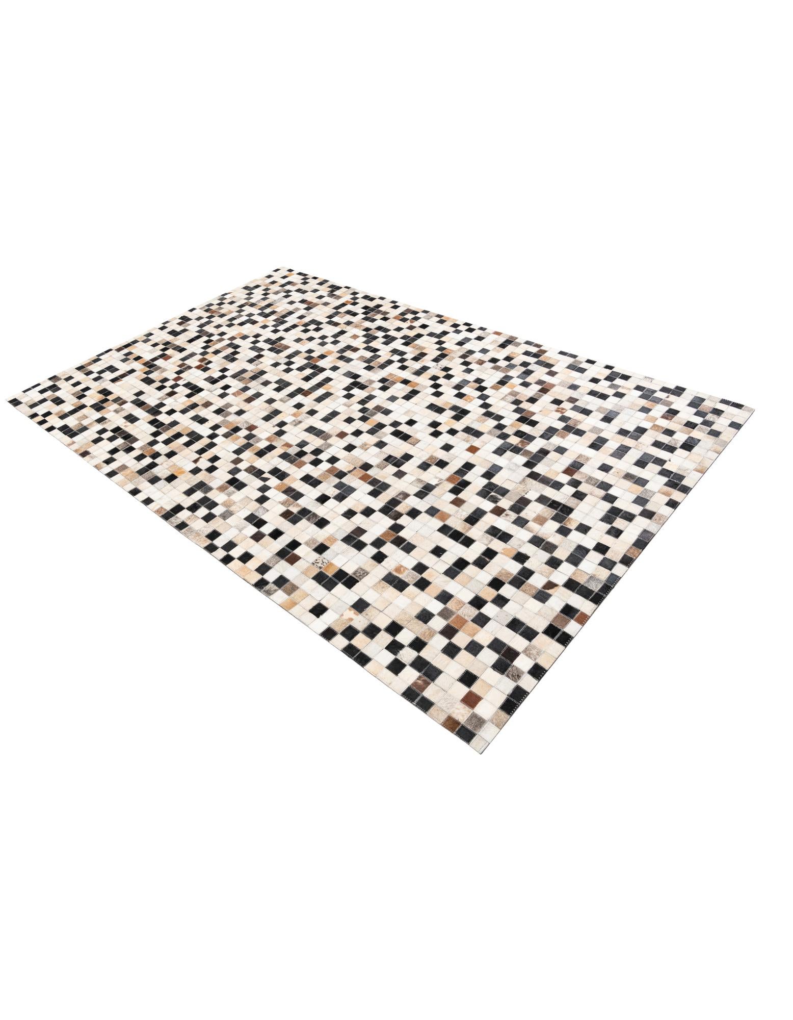 5' x 7' 10 Cowhide Leather Rug