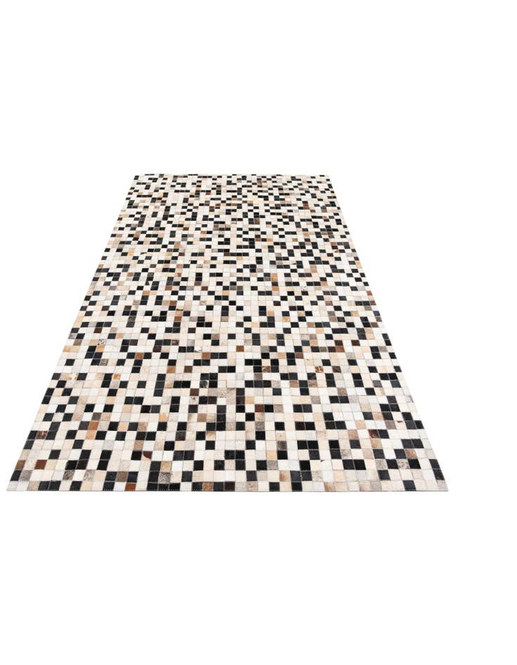 Detail image of 5' x 7' 10 Cowhide Leather Rug