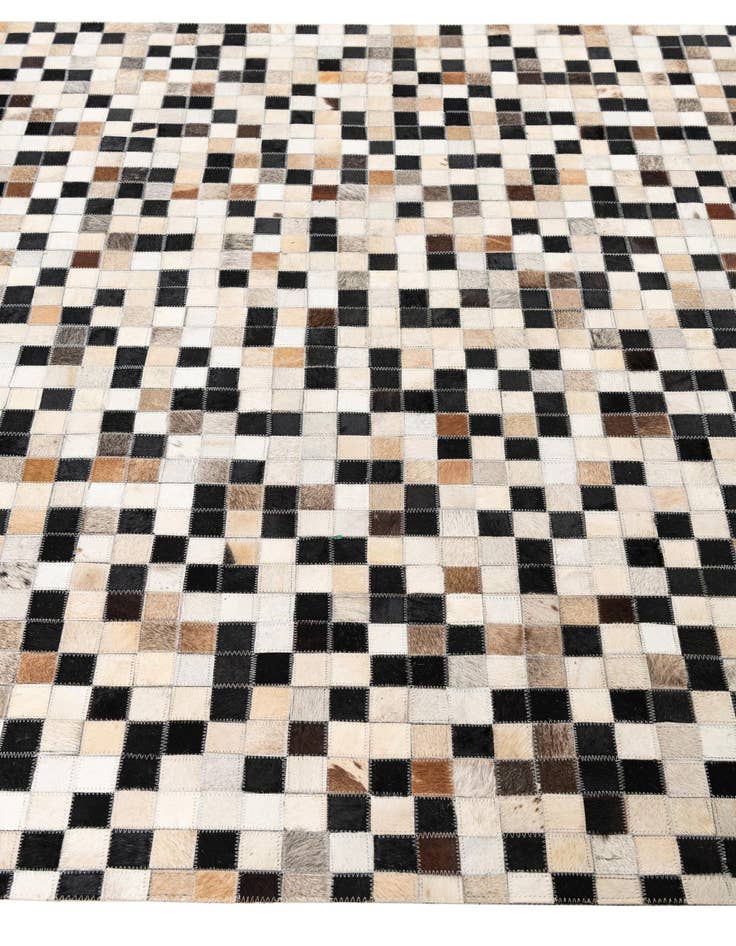 Detail image of 5' x 7' 10 Cowhide Leather Rug