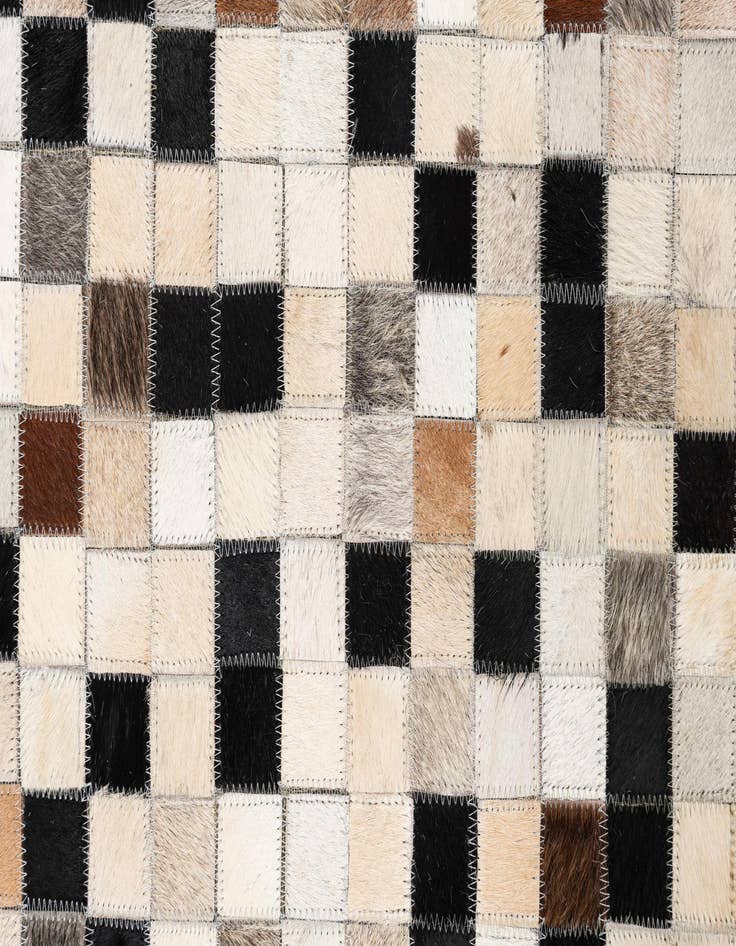 Detail image of 5' x 7' 10 Cowhide Leather Rug