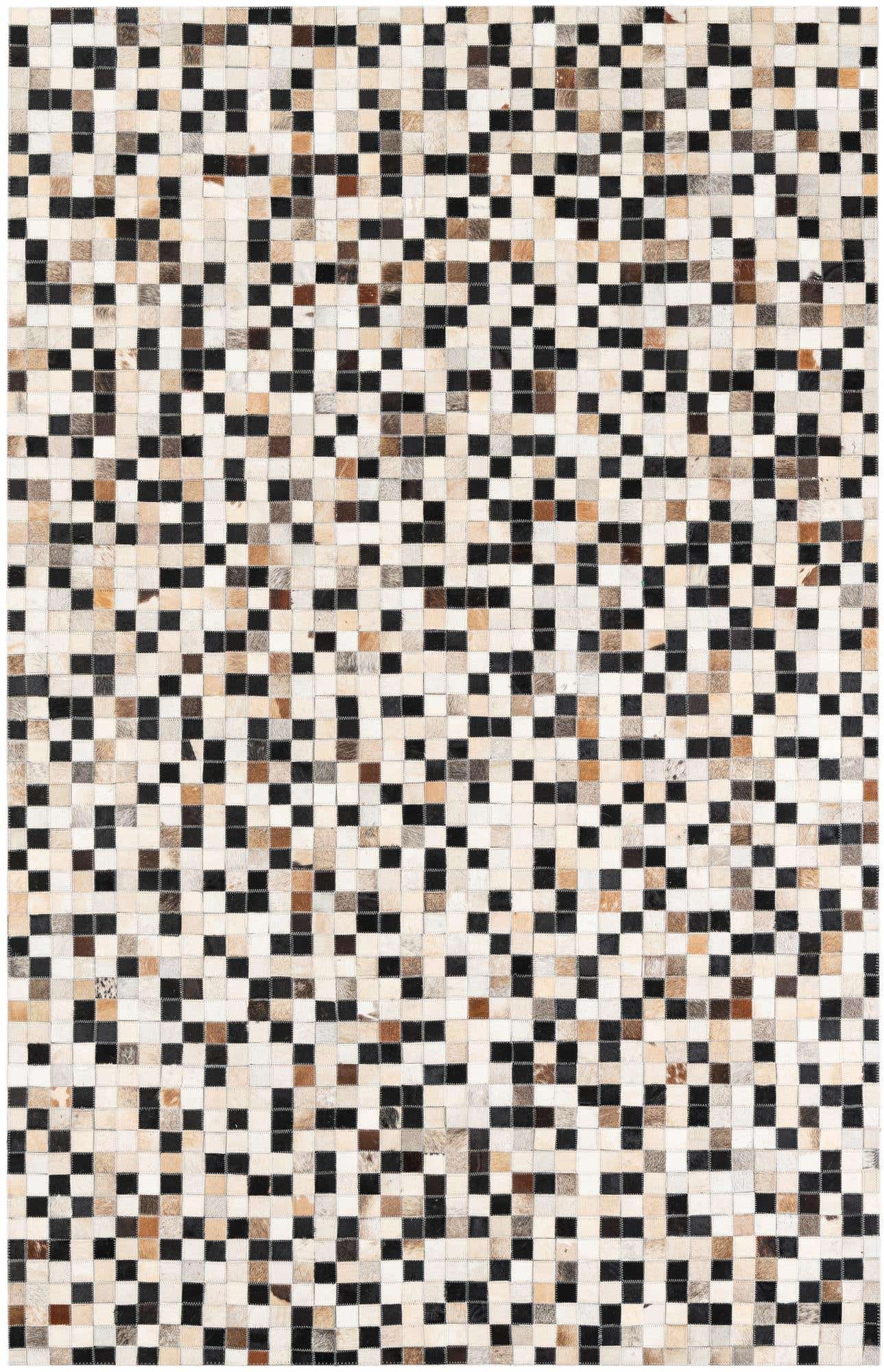 5' x 7' 10 Cowhide Leather Rug