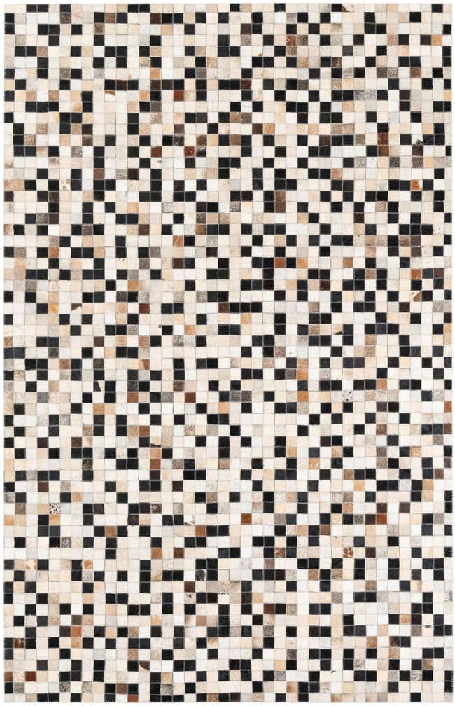 5' x 7' 10 Cowhide Leather Rug