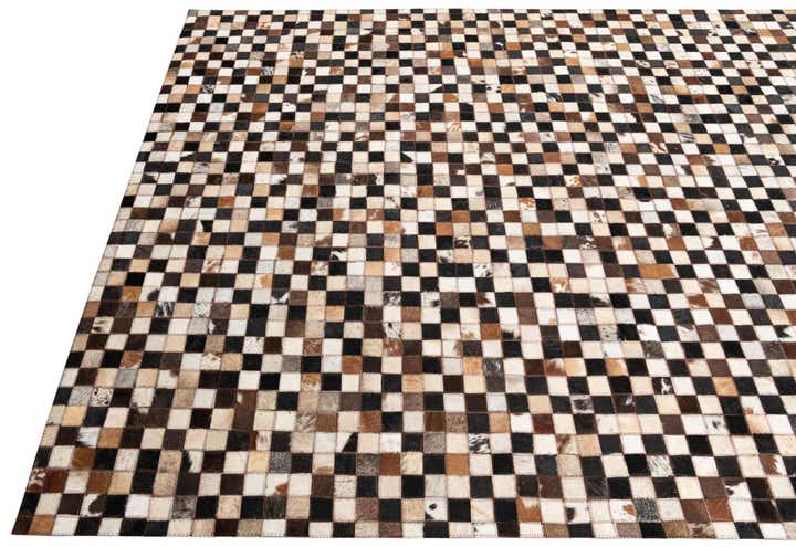 5' 1 x 8' 1 Cowhide Leather Rug