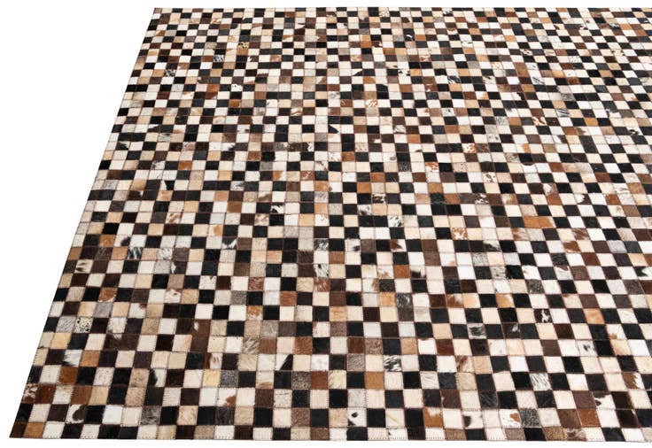 Detail image of 5' 1 x 8' 1 Cowhide Leather Rug
