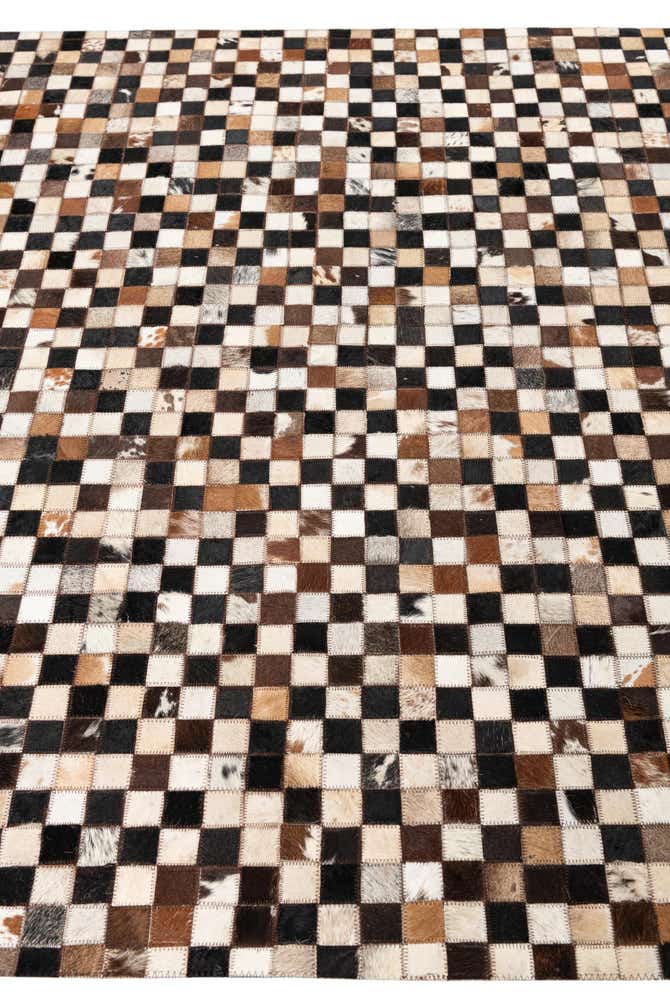 5' 1 x 8' 1 Cowhide Leather Rug