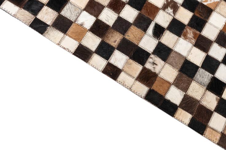 Detail image of 5' 1 x 8' 1 Cowhide Leather Rug