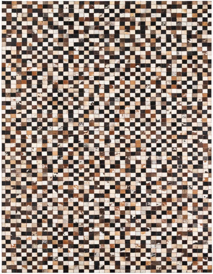 Detail image of 5' 1 x 8' 1 Cowhide Leather Rug