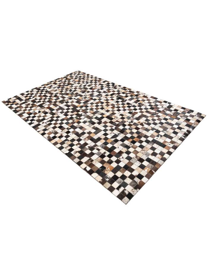 5' 1 x 8' 1 Cowhide Leather Rug