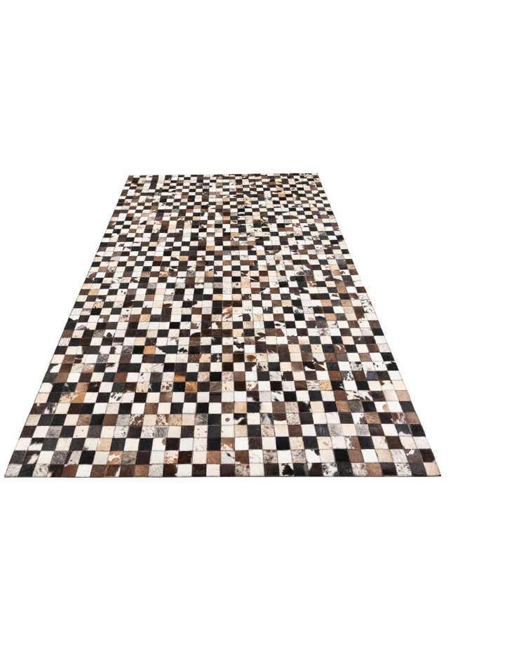5' 1 x 8' 1 Cowhide Leather Rug