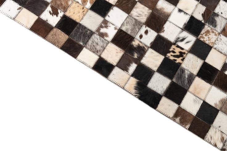 Detail image of 5' 1 x 8' 1 Cowhide Leather Rug