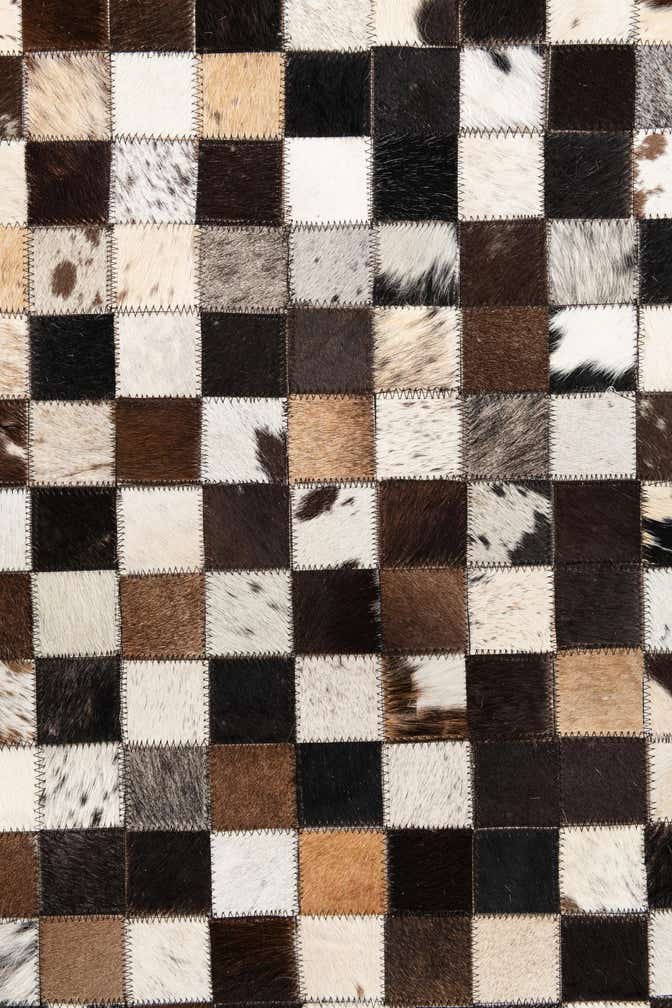 5' 1 x 8' 1 Cowhide Leather Rug