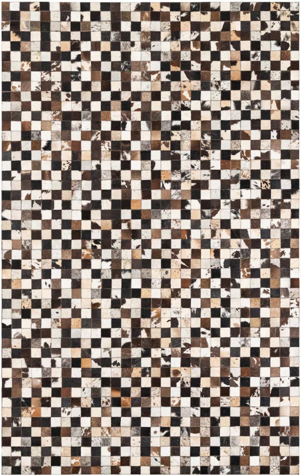 Detail image of 5' 1 x 8' 1 Cowhide Leather Rug