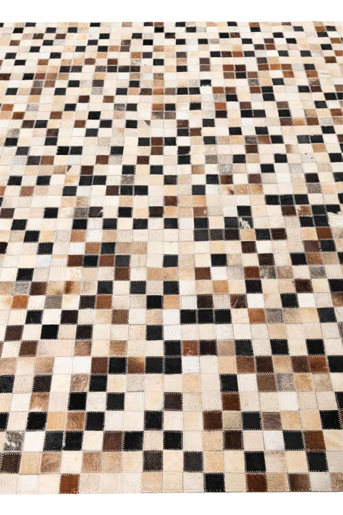 5' 2 x 8' 1 Cowhide Leather Rug
