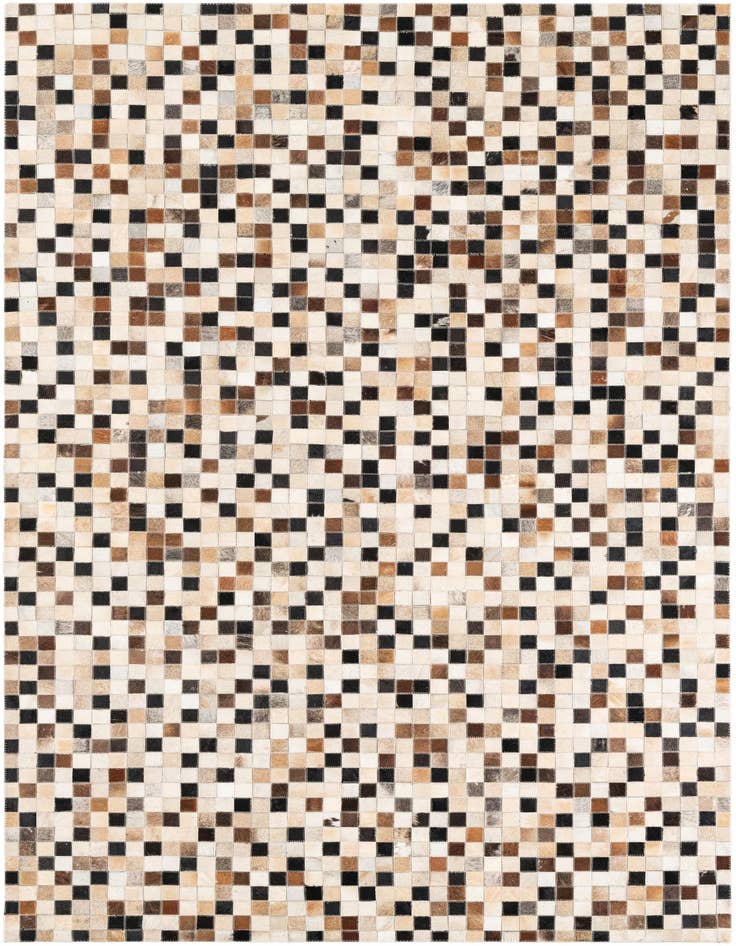 Detail image of 5' 2 x 8' 1 Cowhide Leather Rug