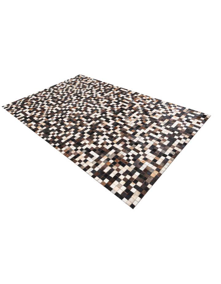 5' 1 x 8' Cowhide Leather Rug